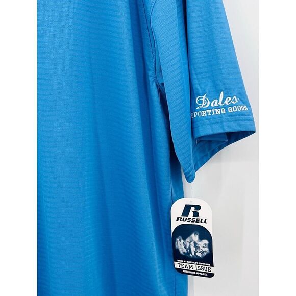 Russell Athletic Team Issue Carolina Blue Polo Mens Large "Dales Sporting Goods" - Picture 5 of 12